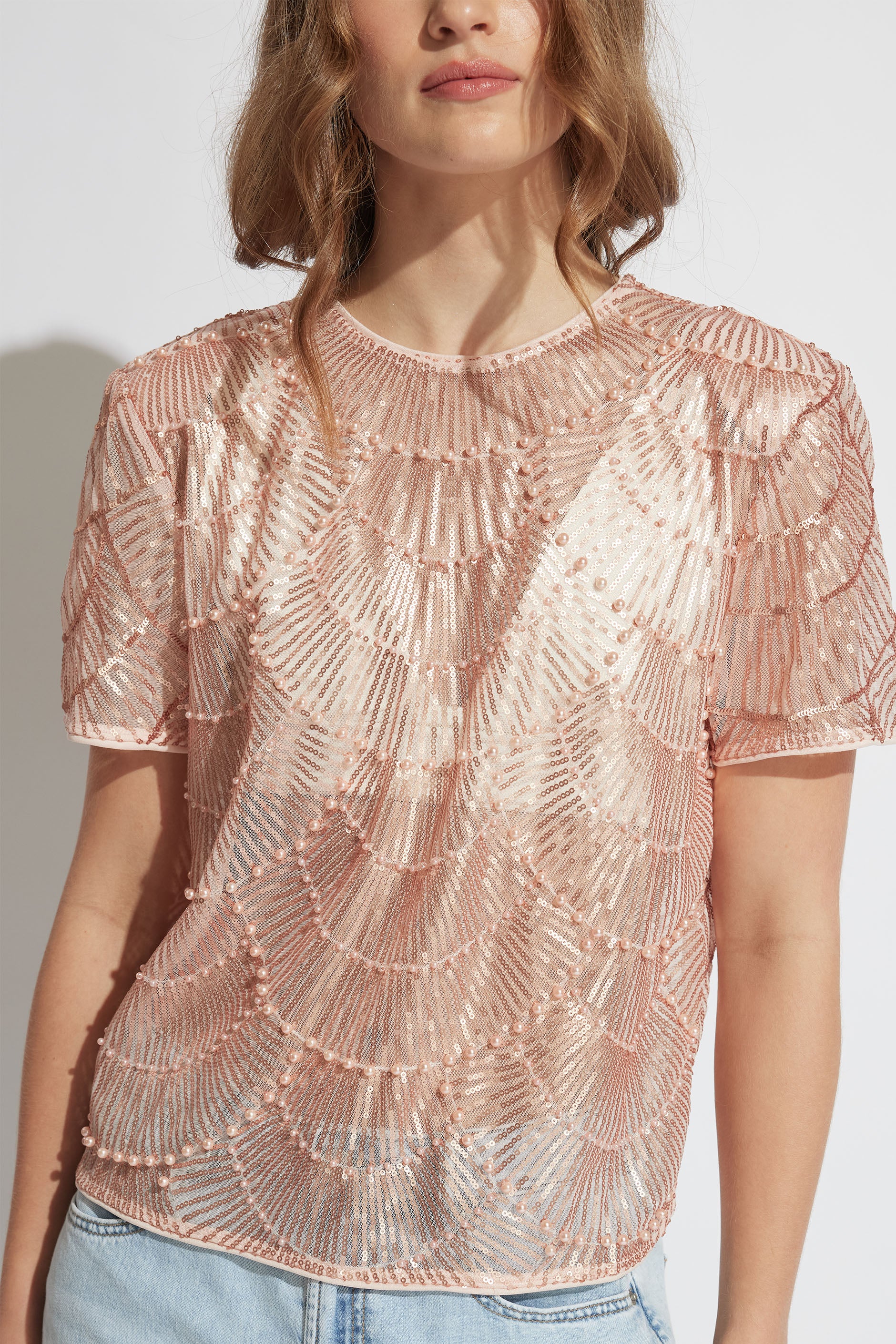 Amara Beaded Sequin Tee - Image 2
