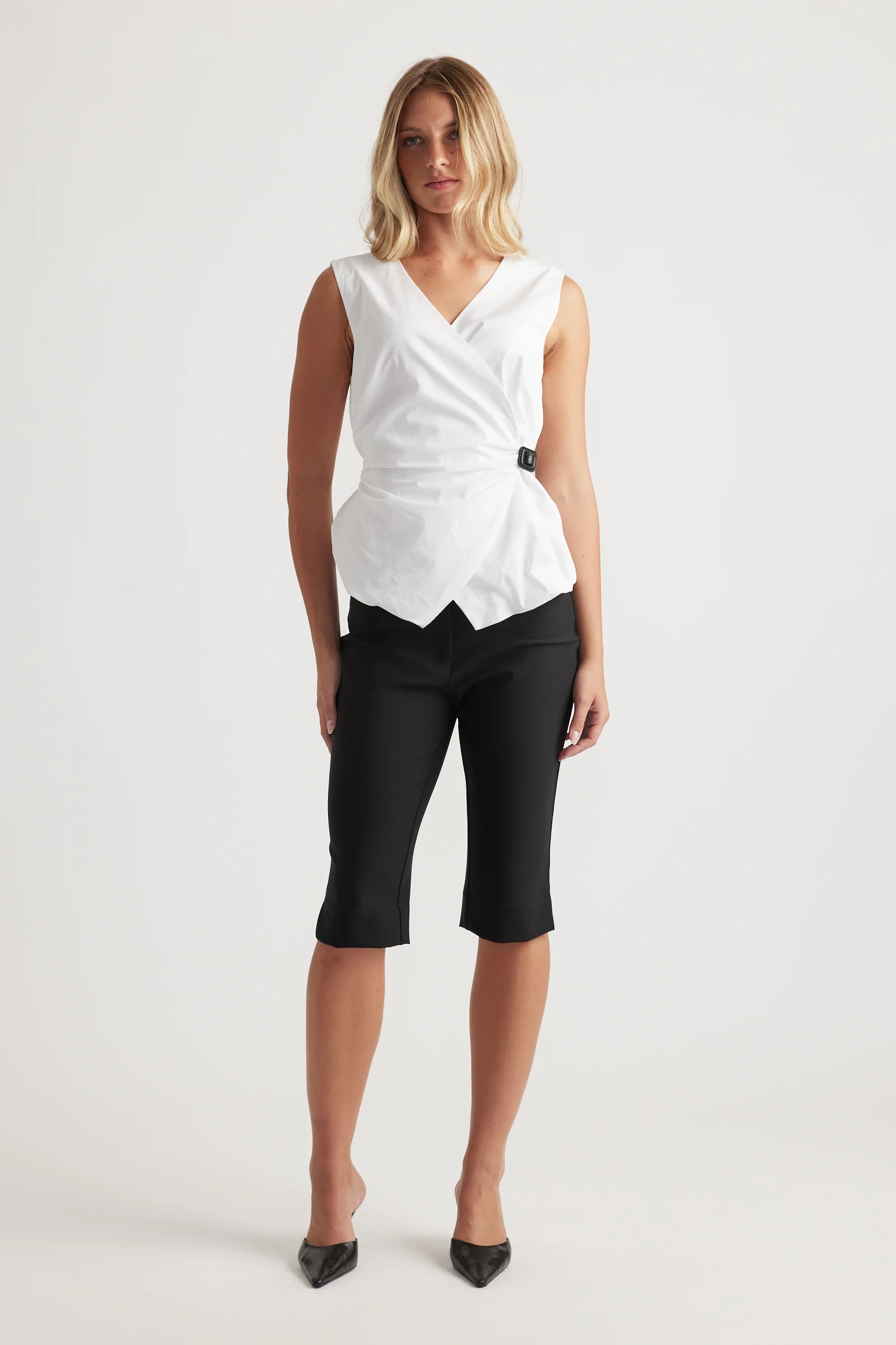 Ava Belted Wrap Top
