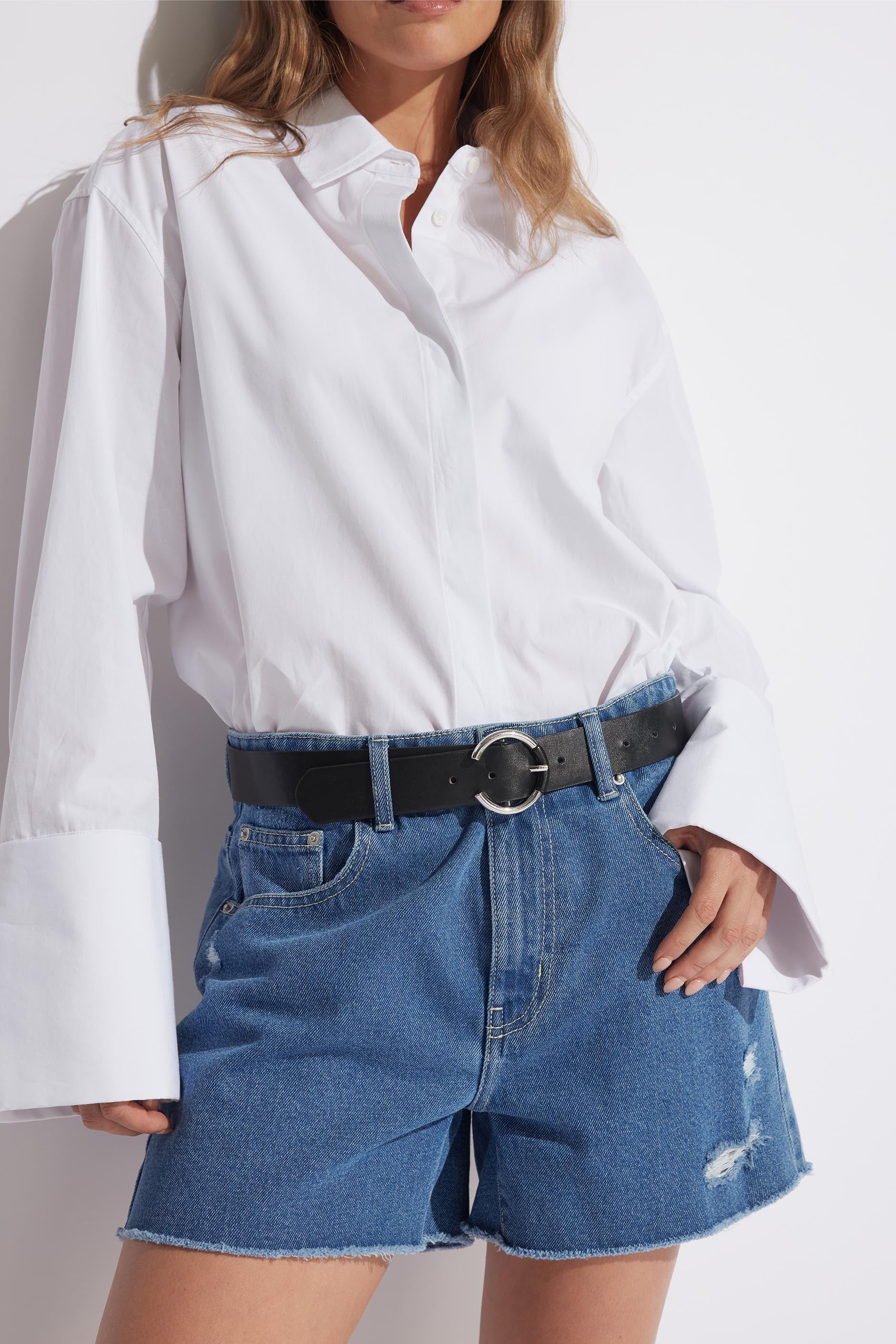 Charlie Distressed Denim Short - Image 2