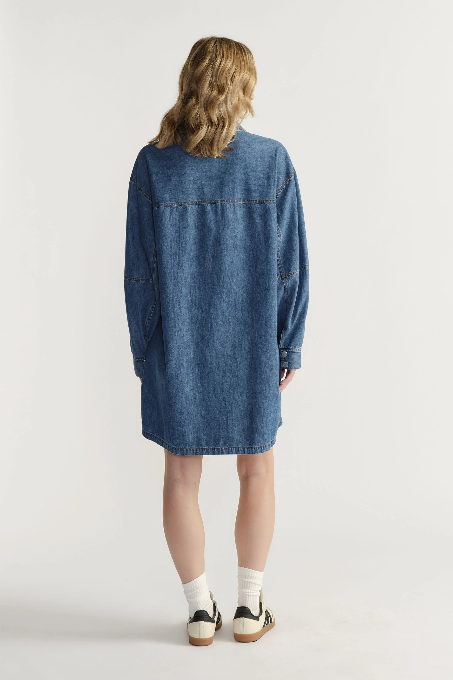 D-Luxe Chambray Stitch Dress - Image 3