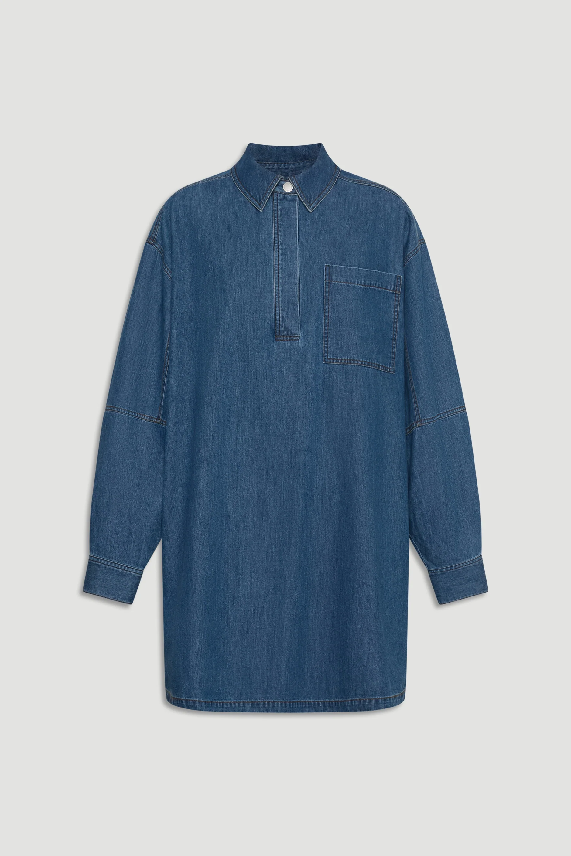D-Luxe Chambray Stitch Dress - Image 4