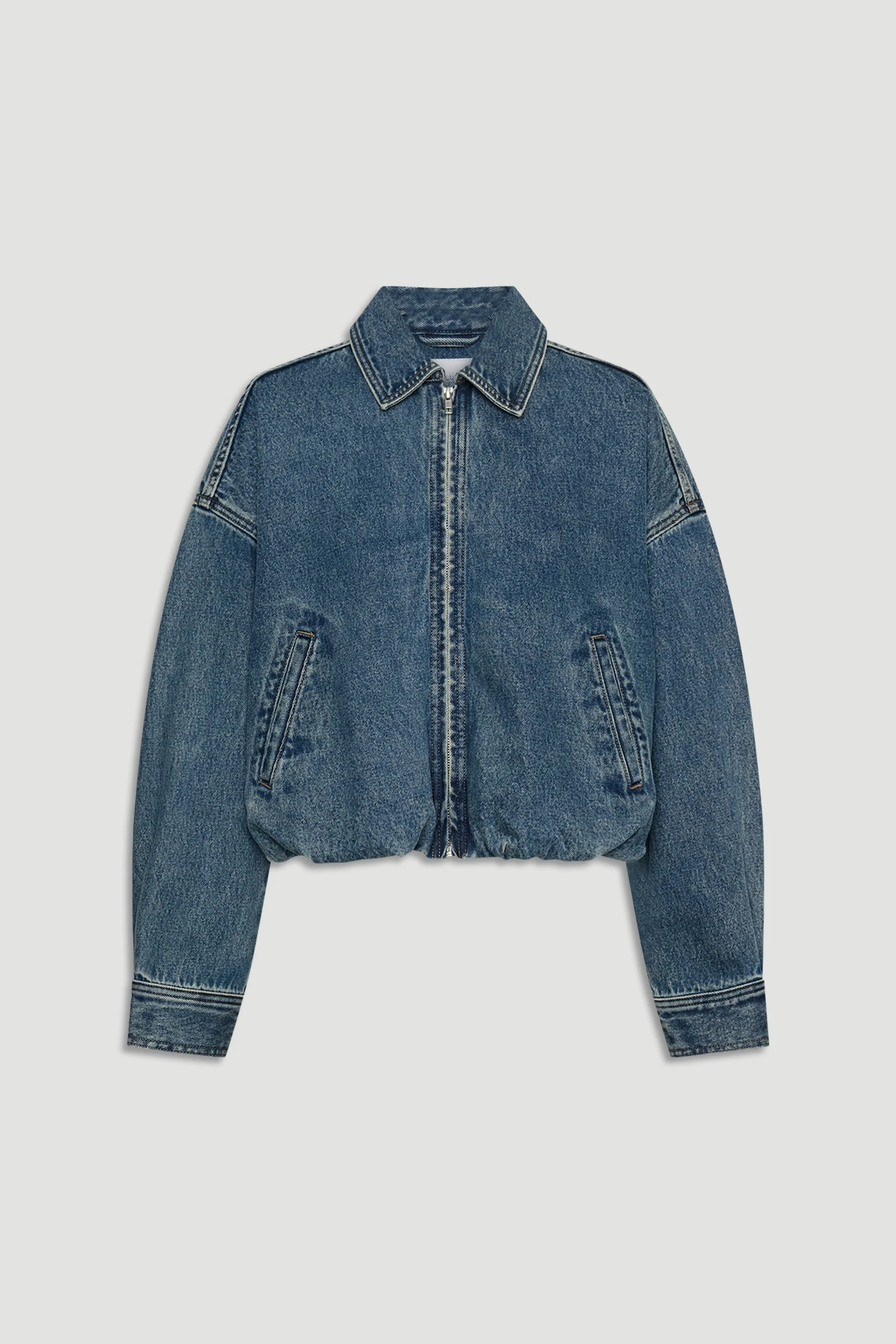 D-Luxe Denim Bomber Jacket - Image 4