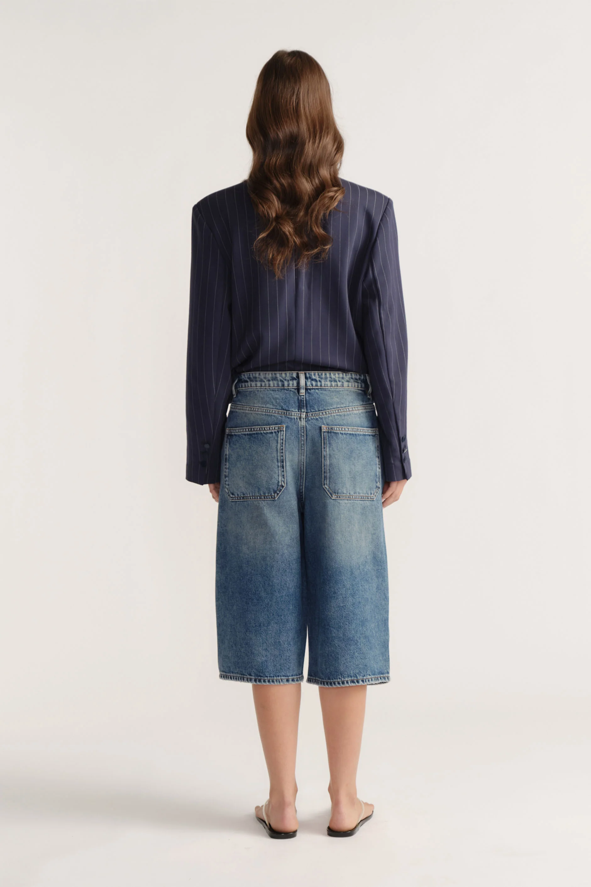 D-Luxe Denim Long Line Short - Image 3