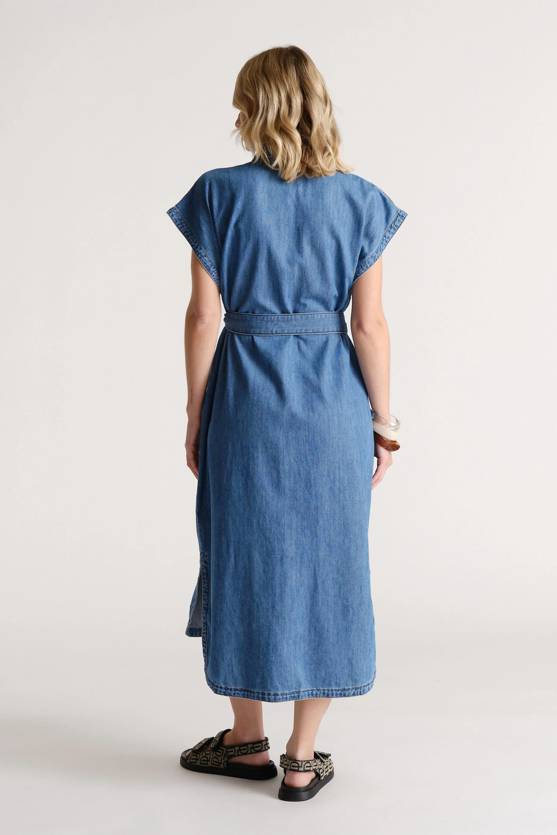 D-Luxe Denim Maxi Dress - Image 3
