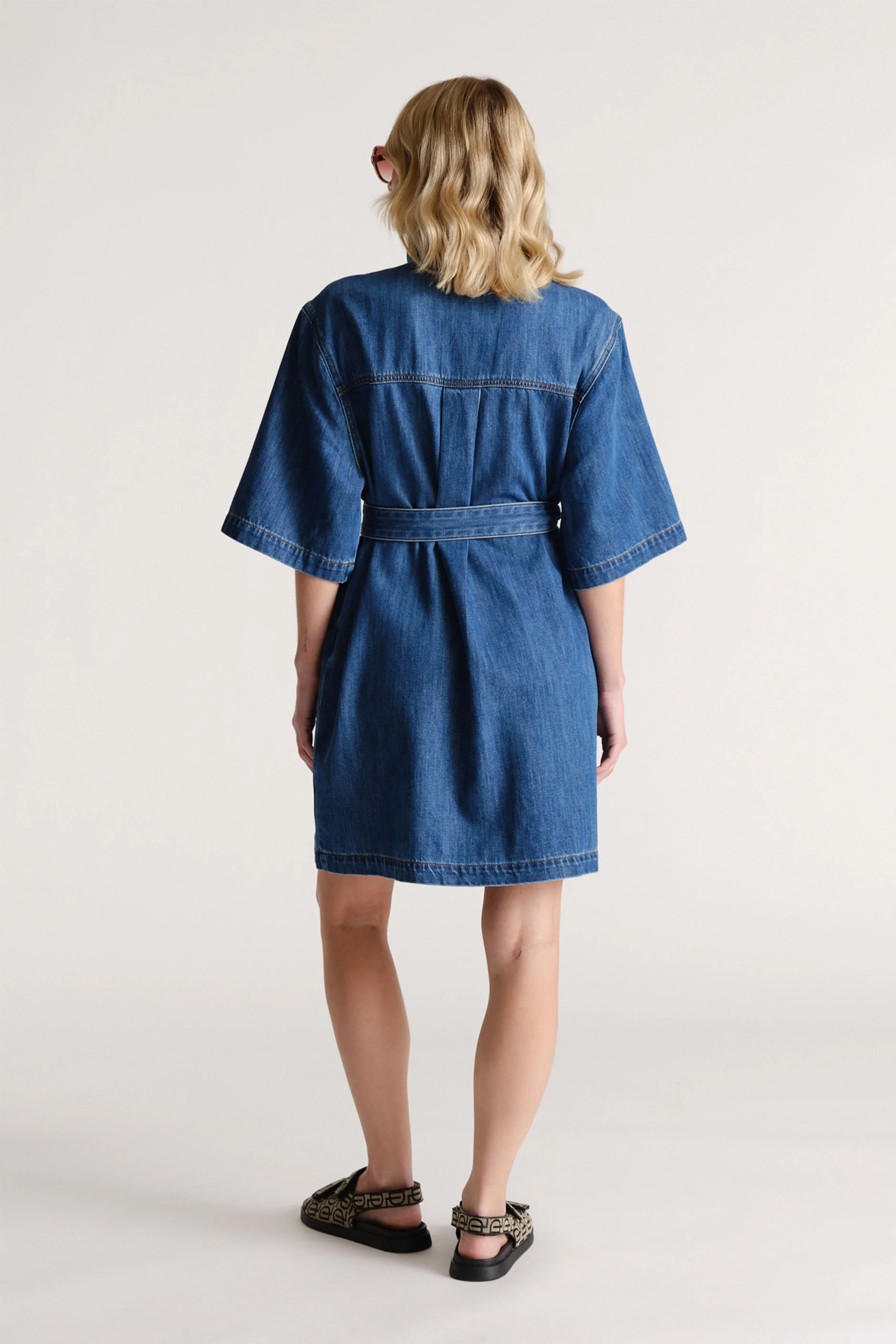 D-Luxe Denim Short Dress - Image 3