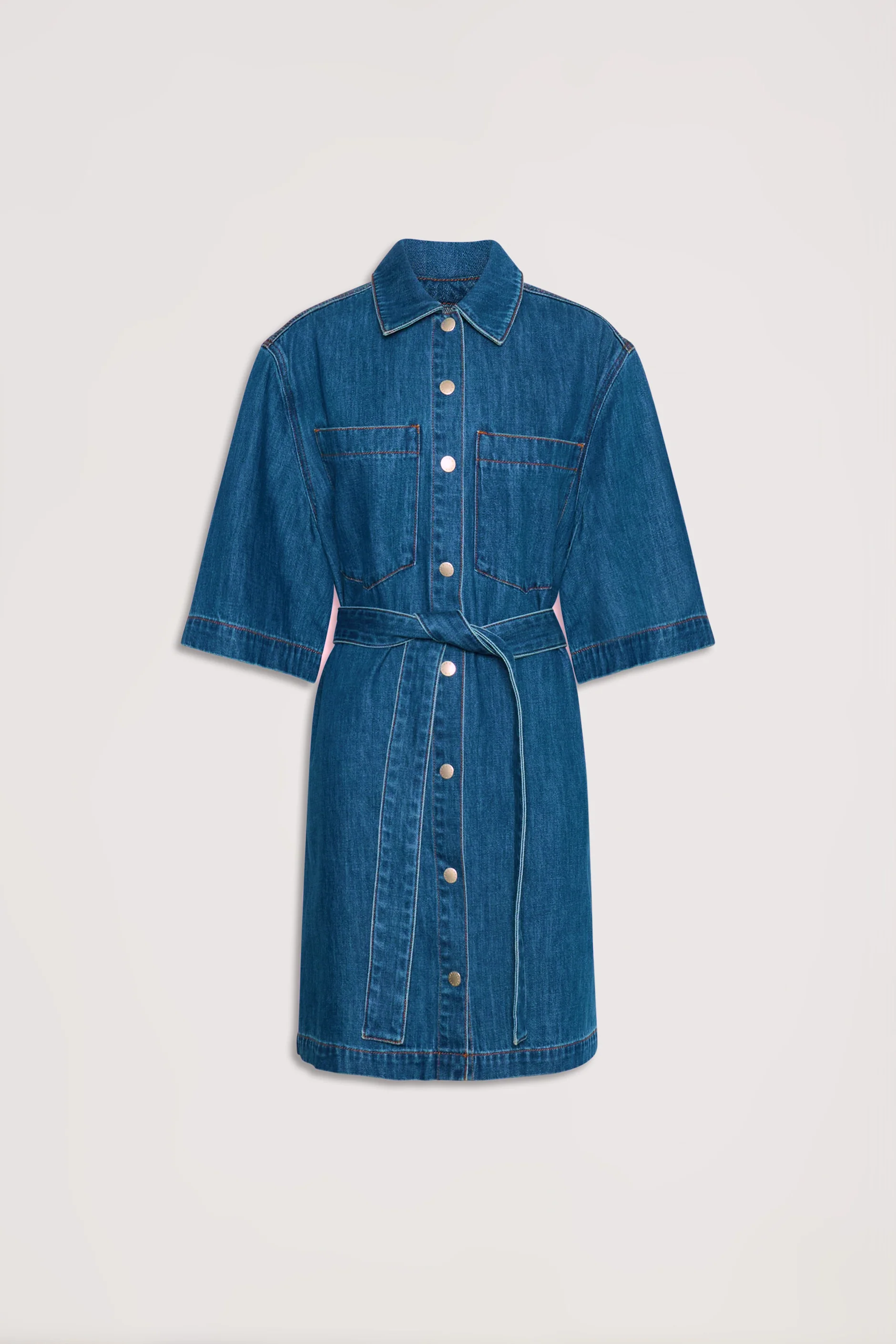D-Luxe Denim Short Dress - Image 4