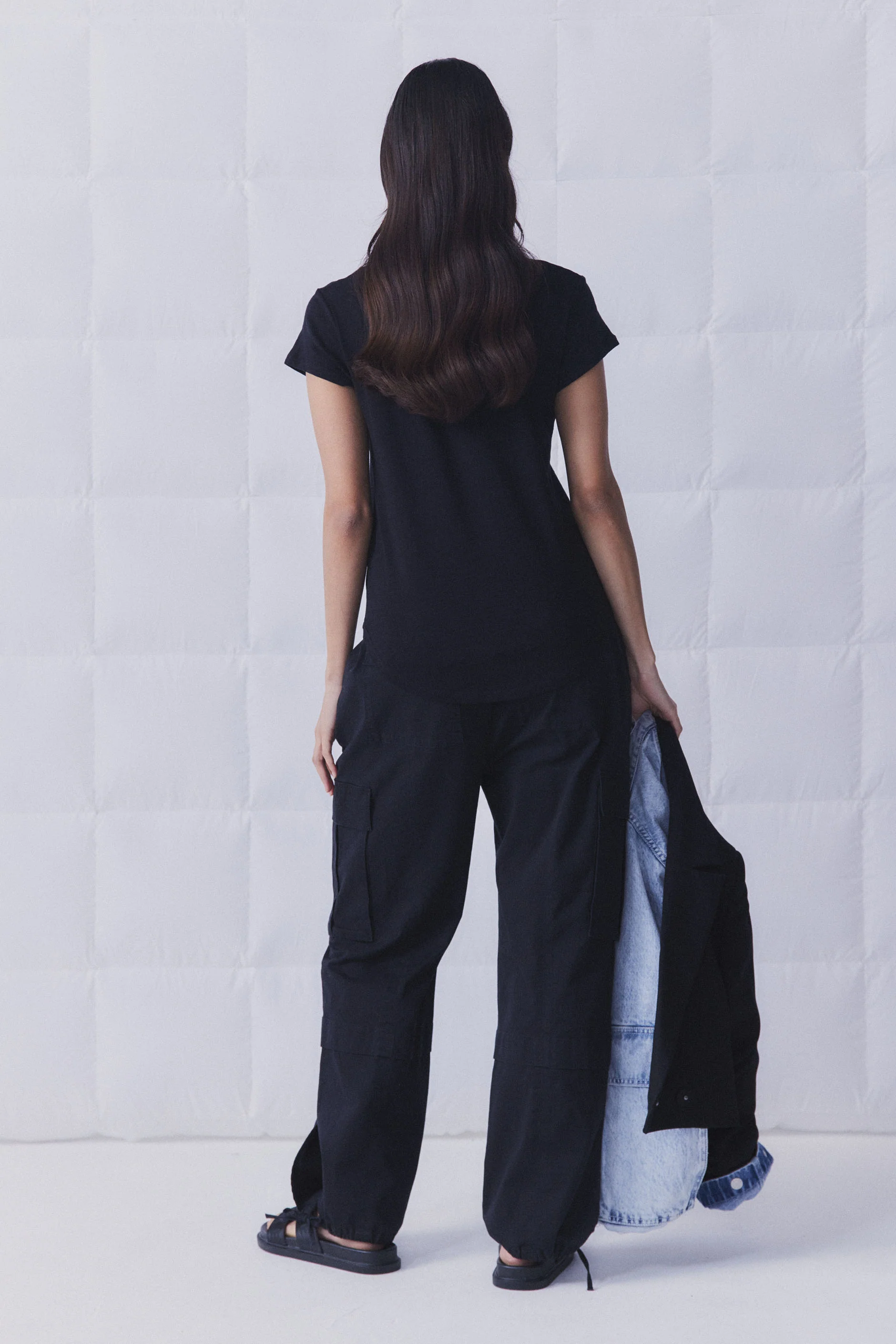 D-Luxe Scoop Neck Slub Tee - Image 4