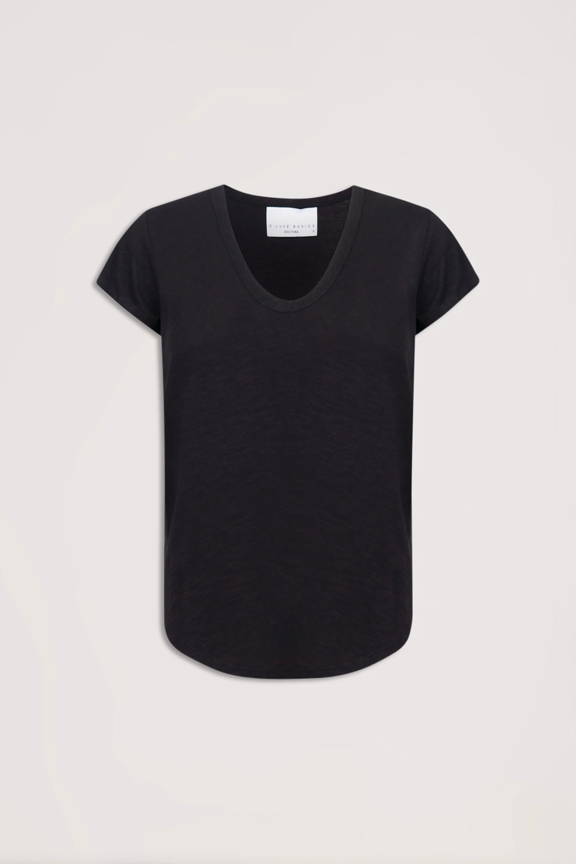 D-Luxe Scoop Neck Slub Tee - Image 5