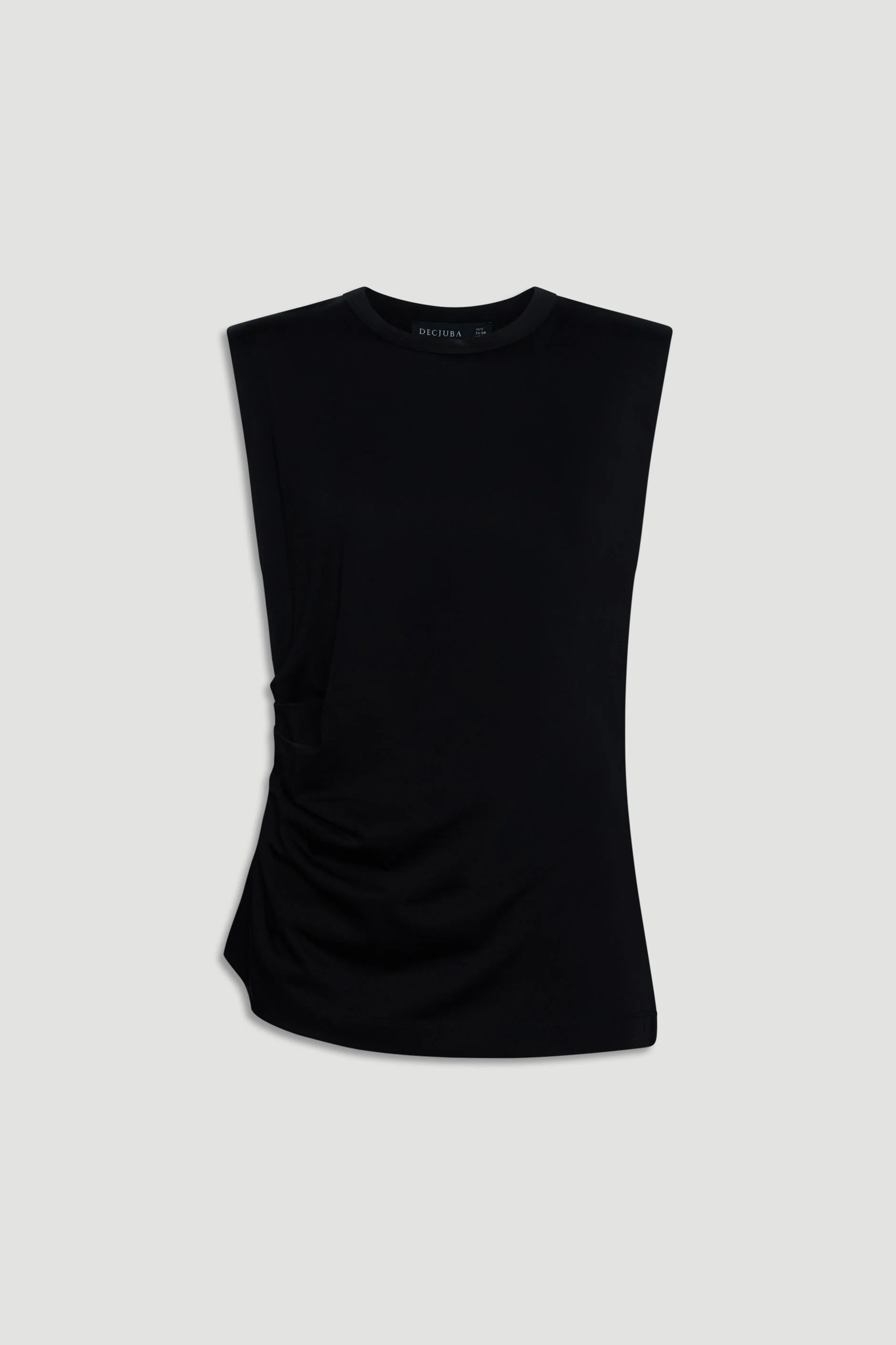 Ella Shoulder Pad Ruched Tank - Image 4