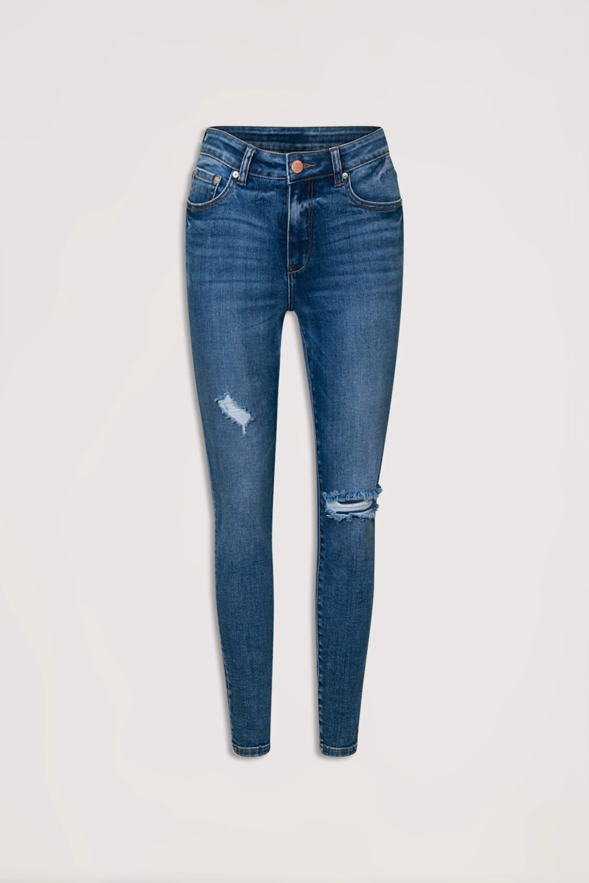 Evie Distressed High Rise Jean - Image 4