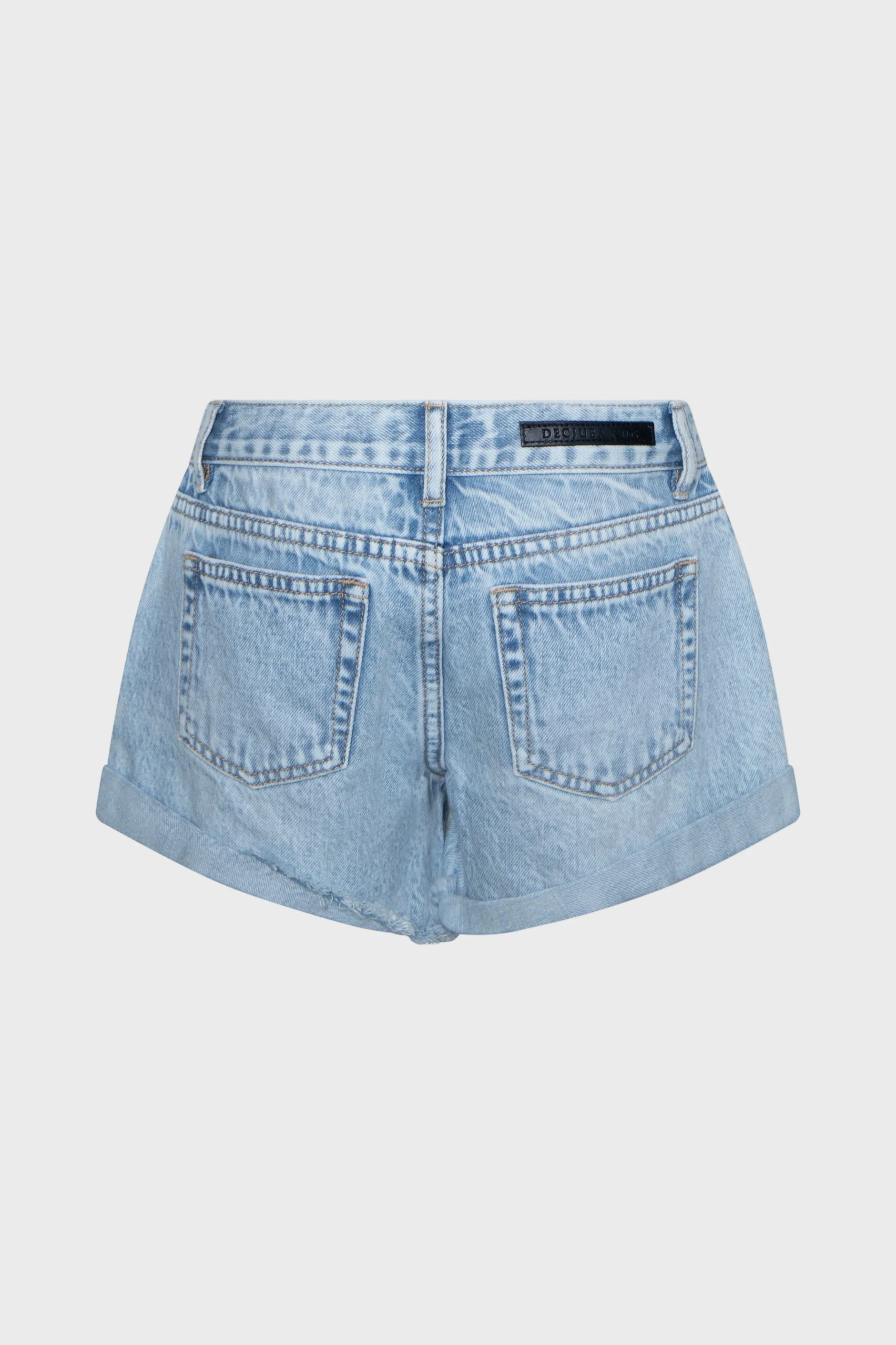 Girls Abbie Rolled Denim Short - Image 4