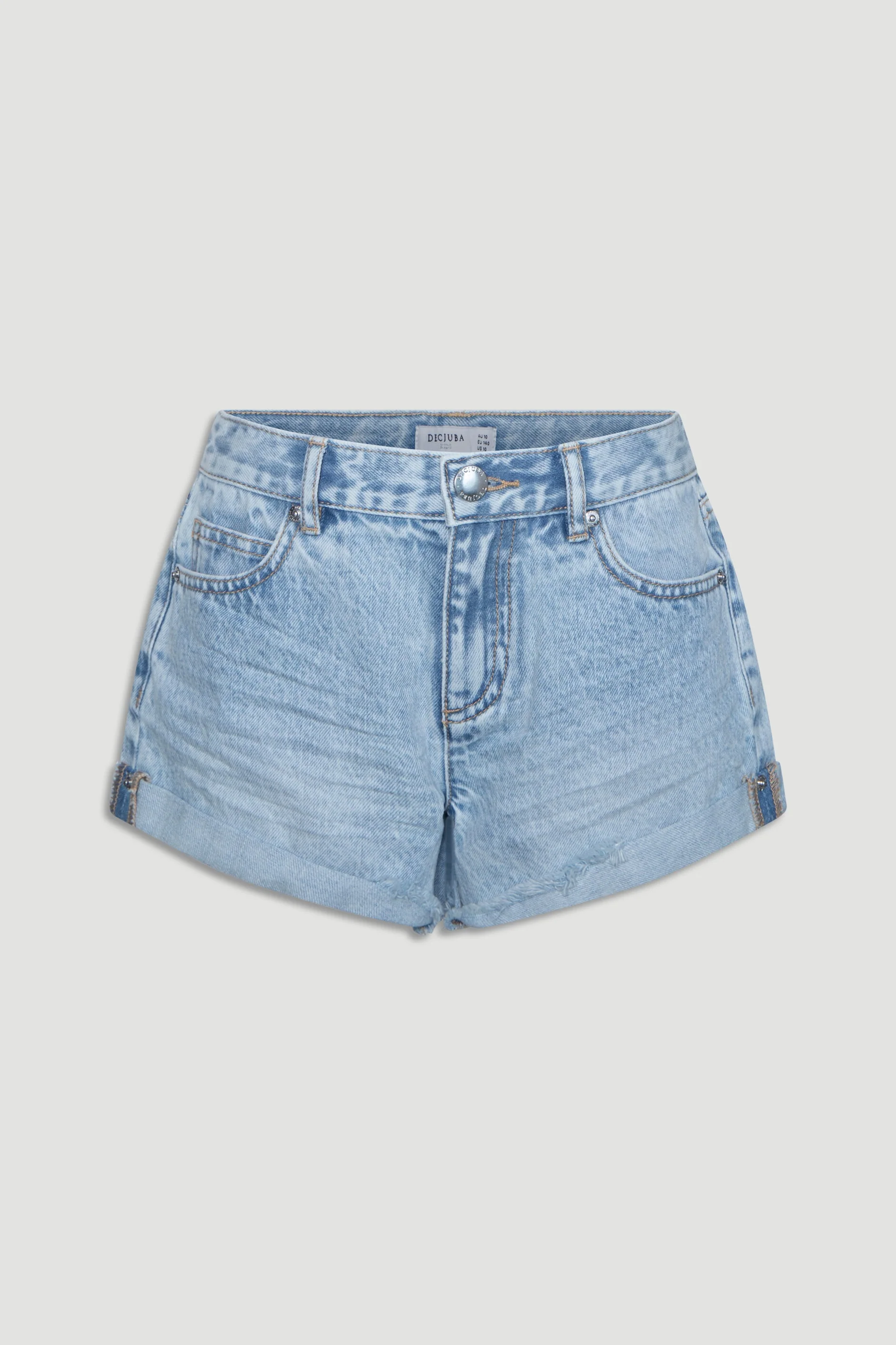 Girls Abbie Rolled Denim Short - Image 5