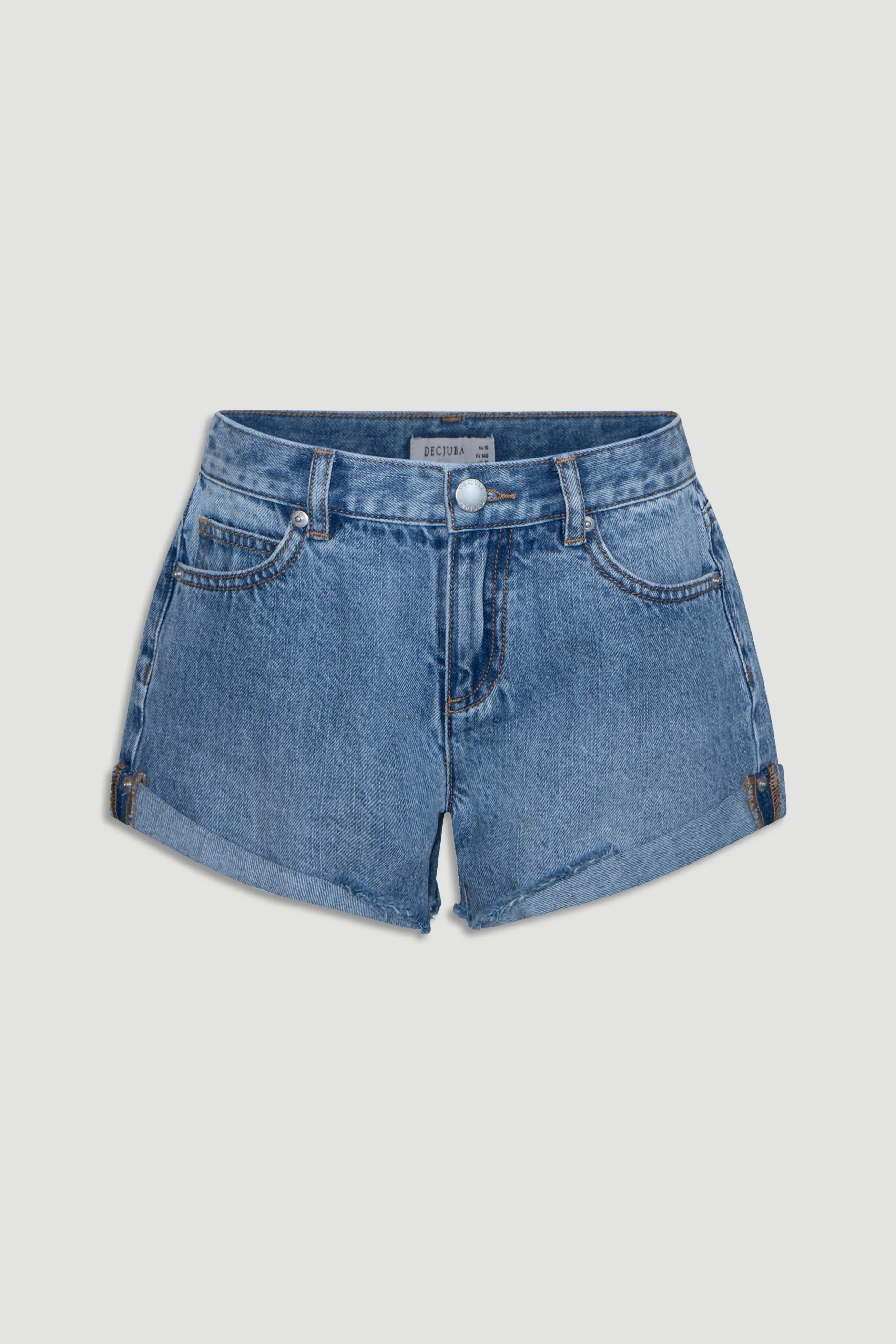 Girls Abbie Rolled Denim Short - Image 4