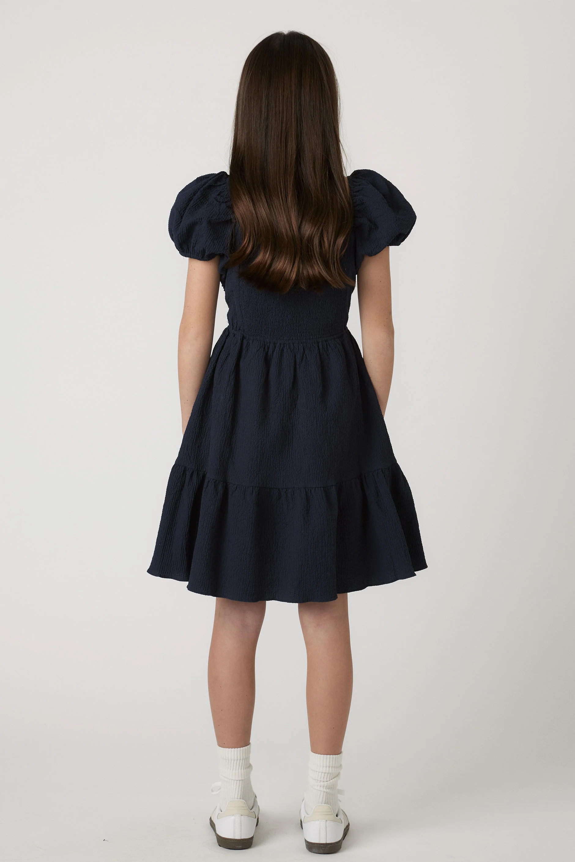 Girls Evie Textured Mini Dress - Image 3