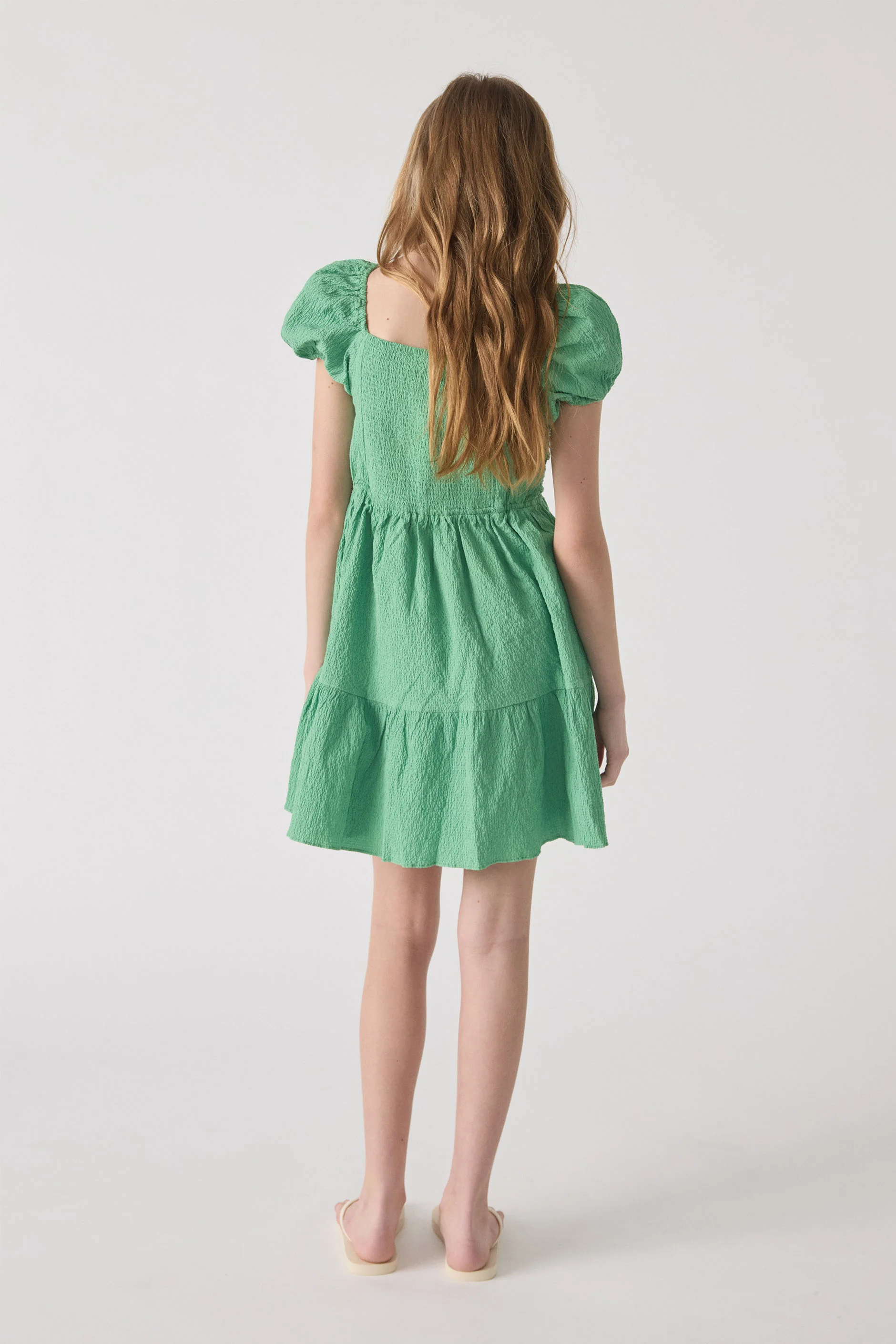 Girls Evie Textured Mini Dress - Image 3