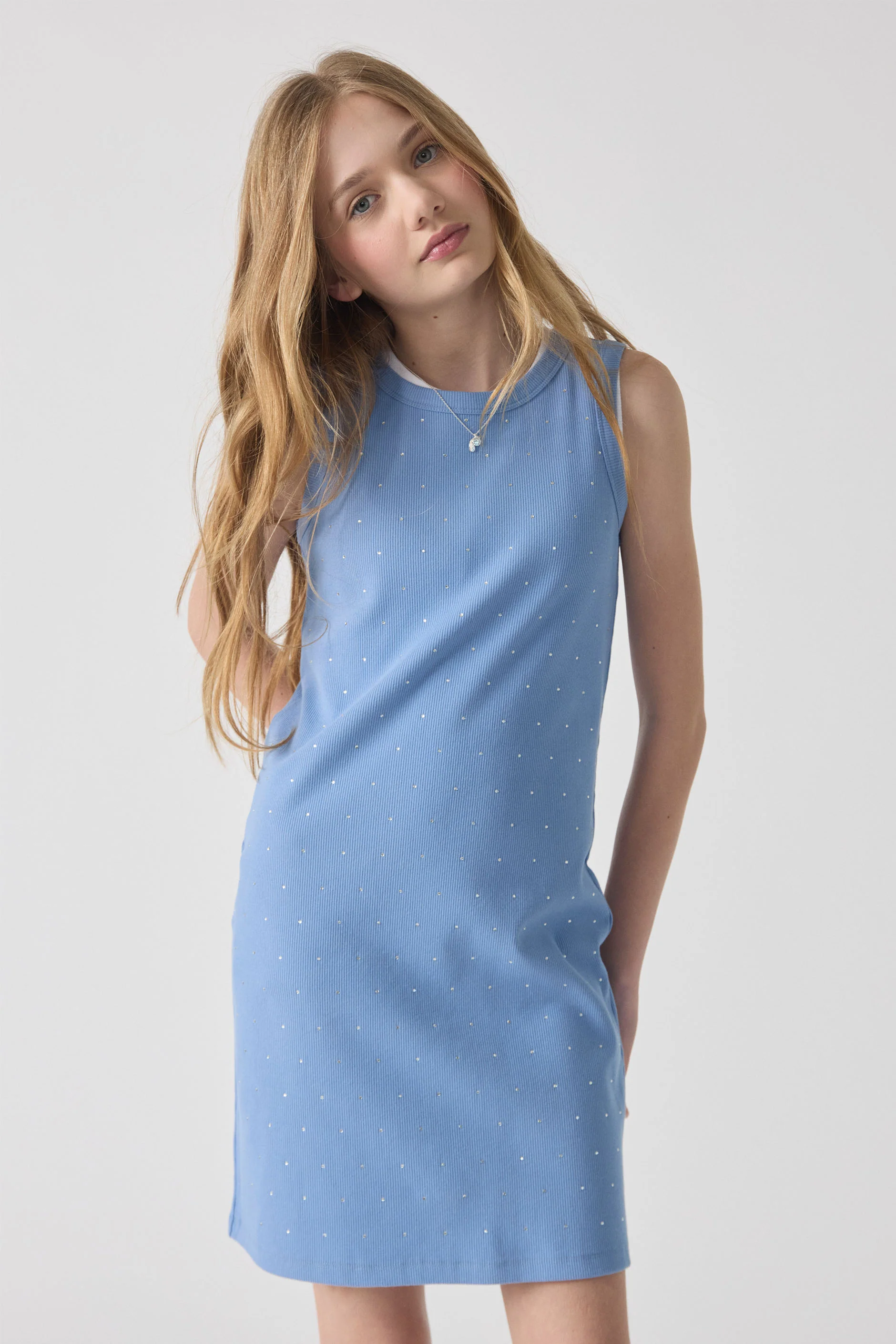 Girls Harper Crystal Dress - Image 2