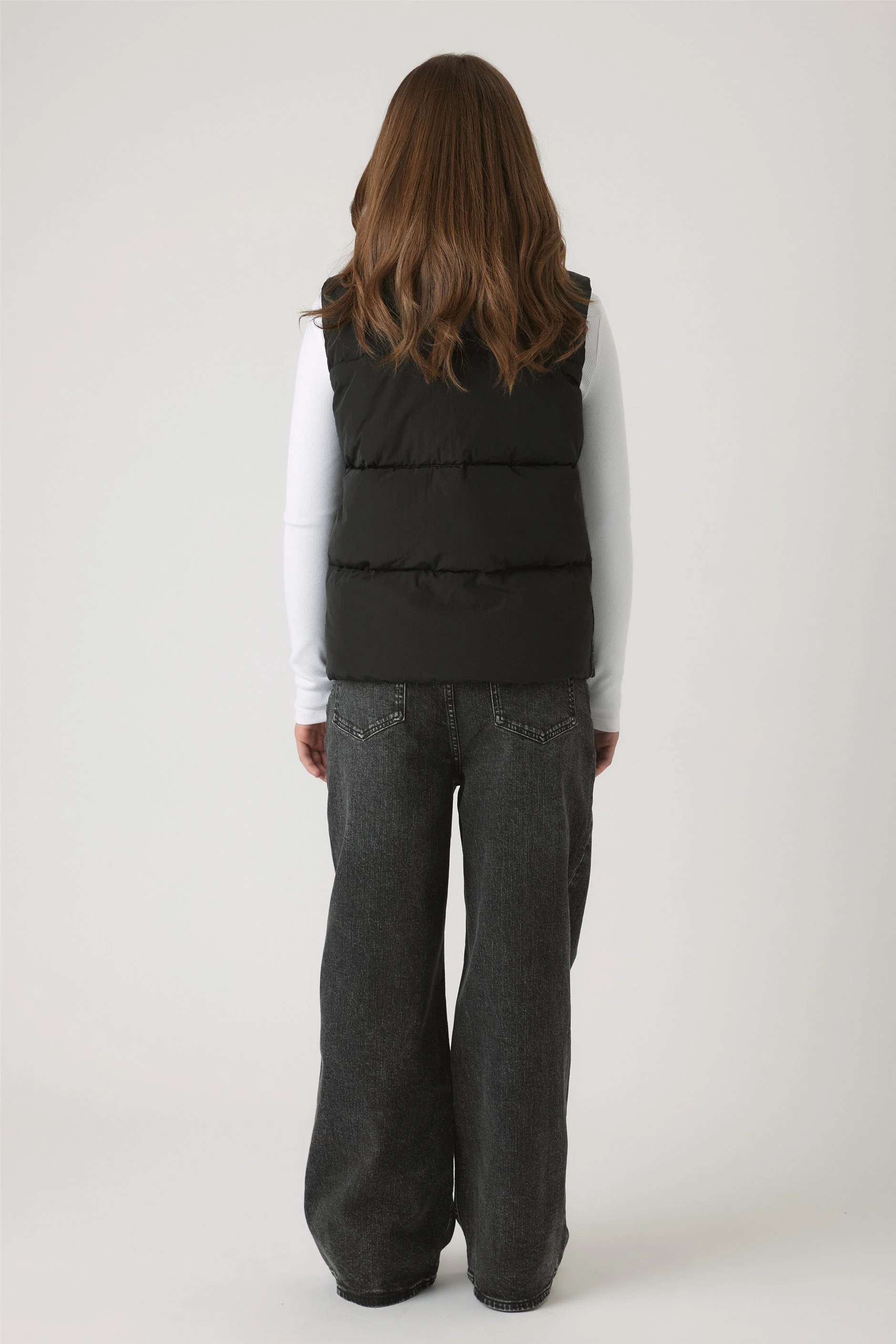 Girls Hooded Puffer Vest - Image 3