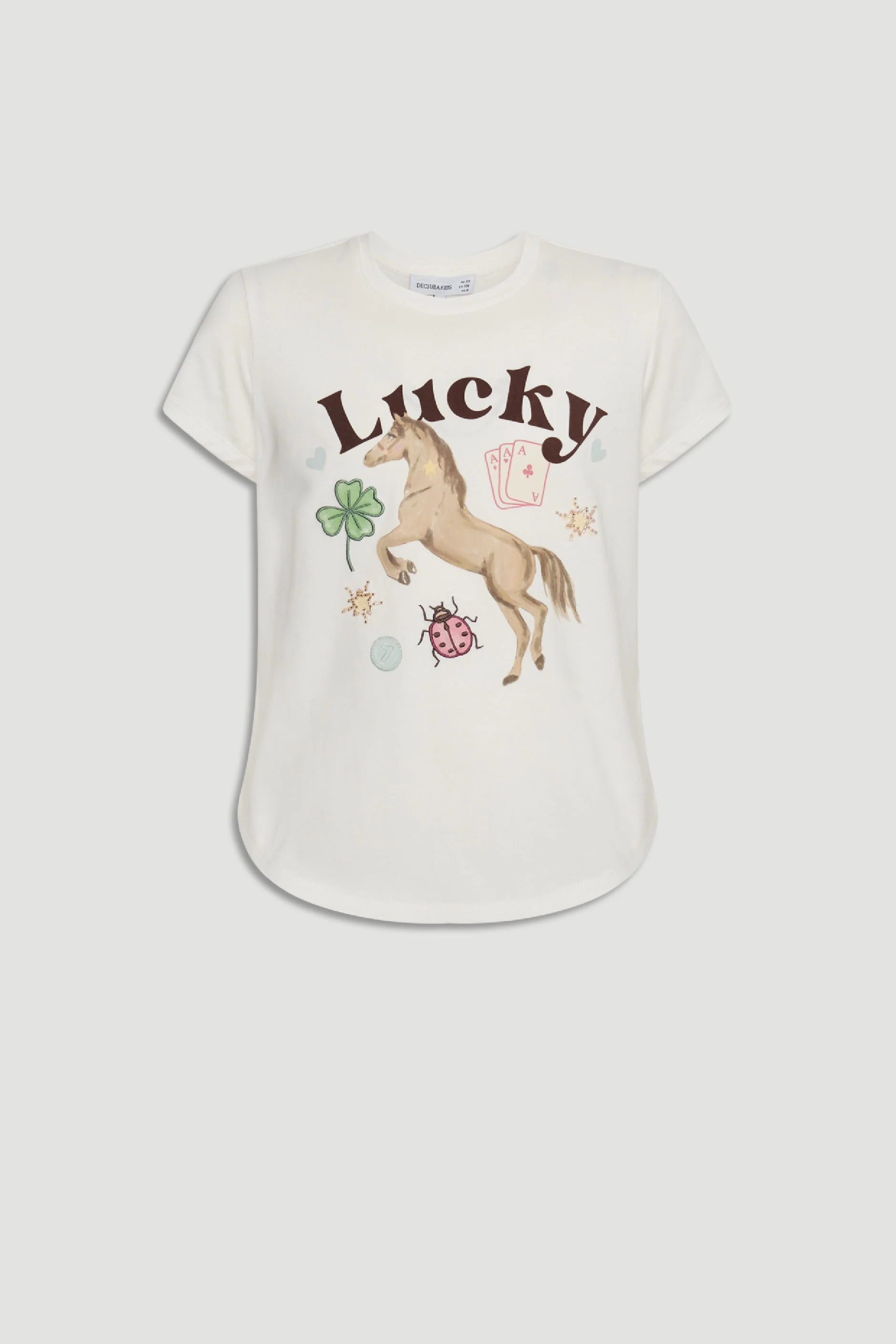 Girls Lucky Embellished Tee - Image 4