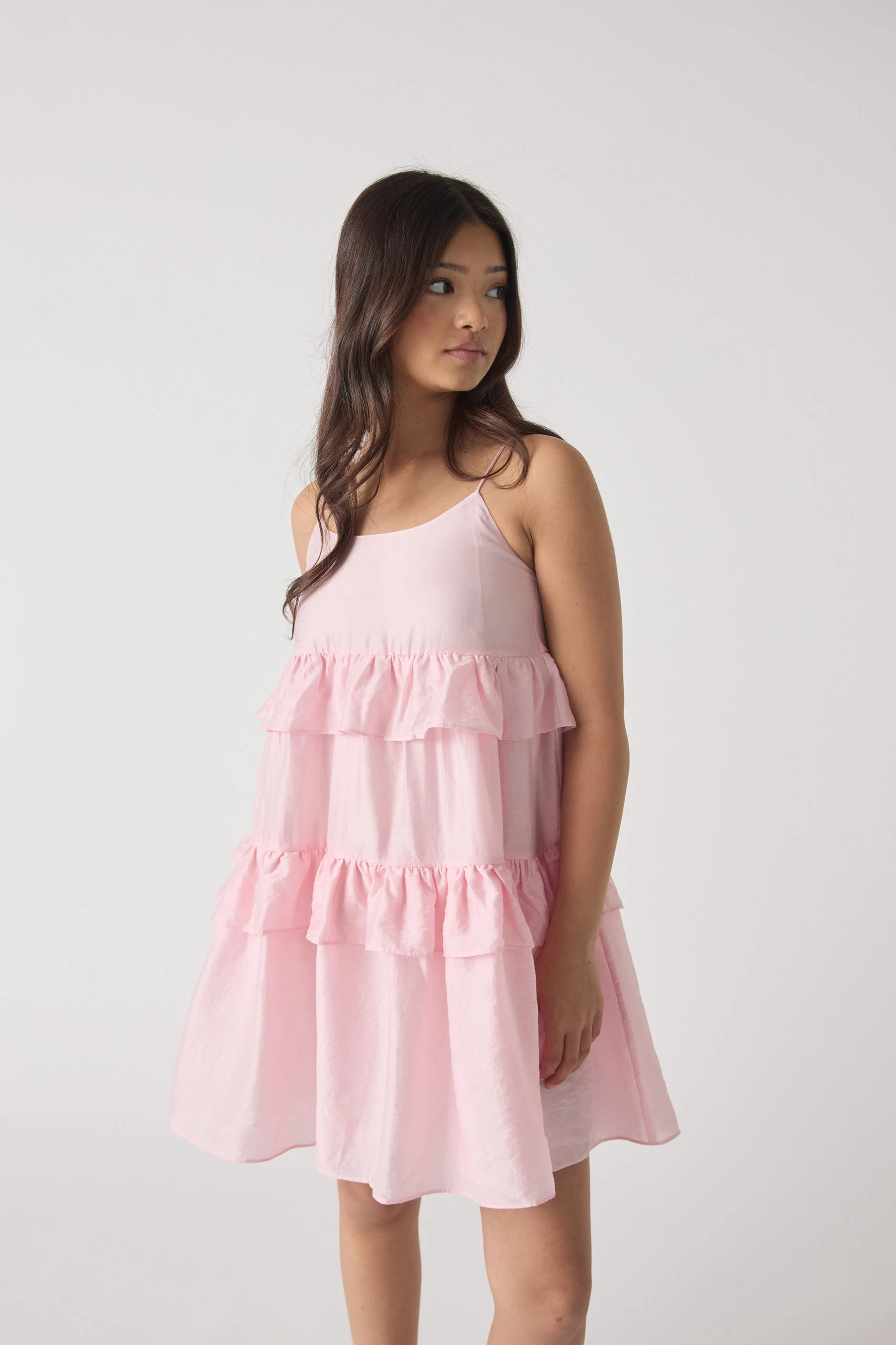 Girls Lucy Ruffle Dress - Image 2