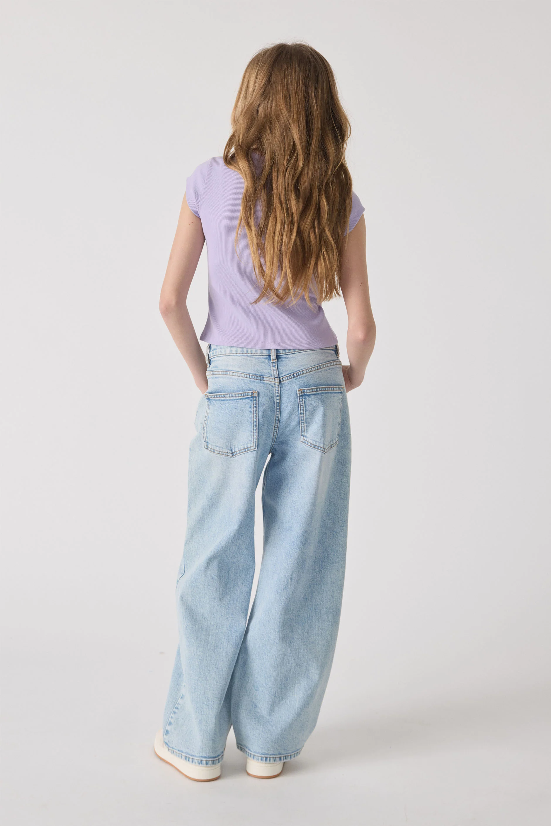 Girls Riley Rib T-Shirt - Image 3