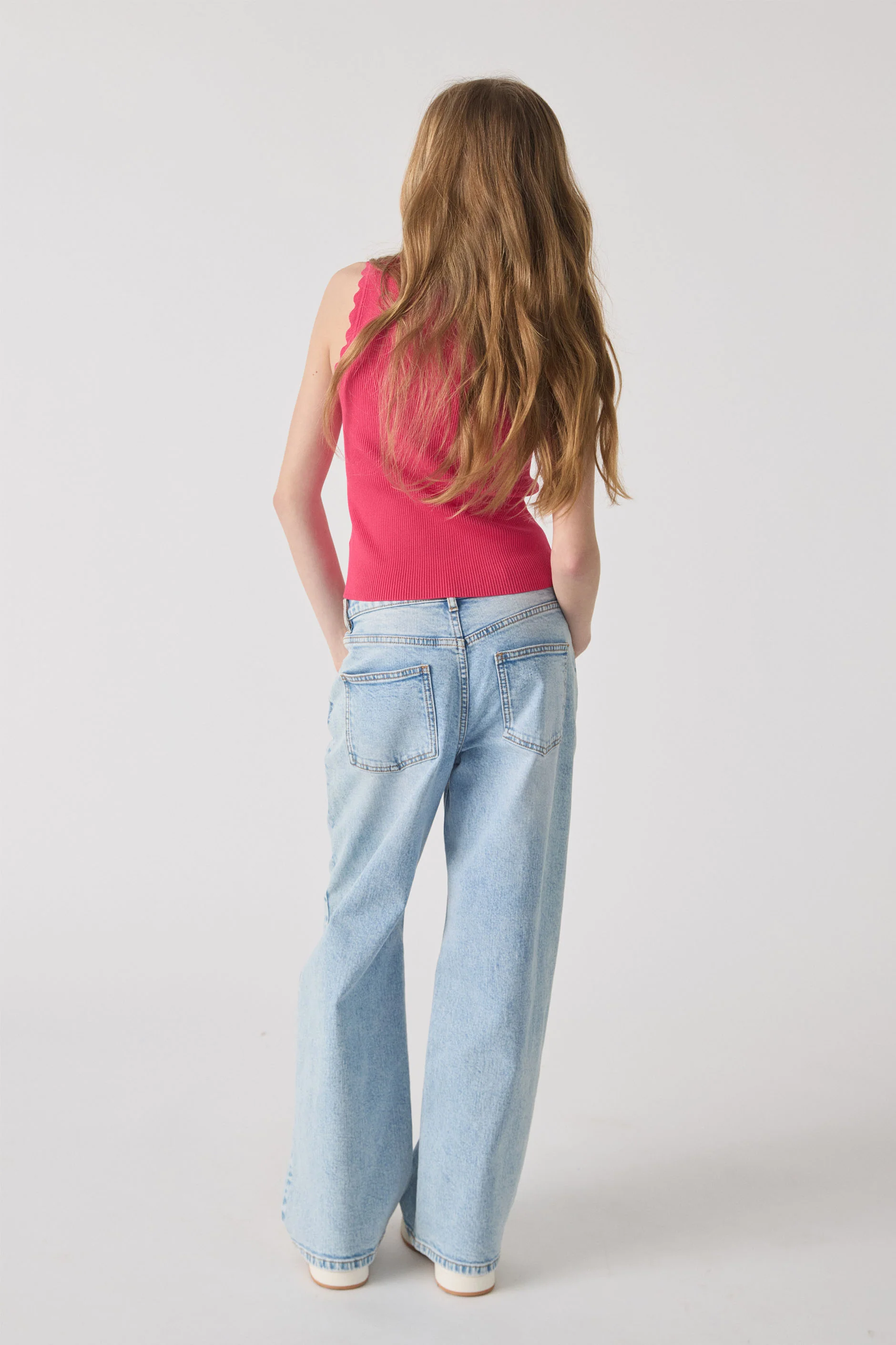 Girls Ruby Scallop Edge Tank - Image 3