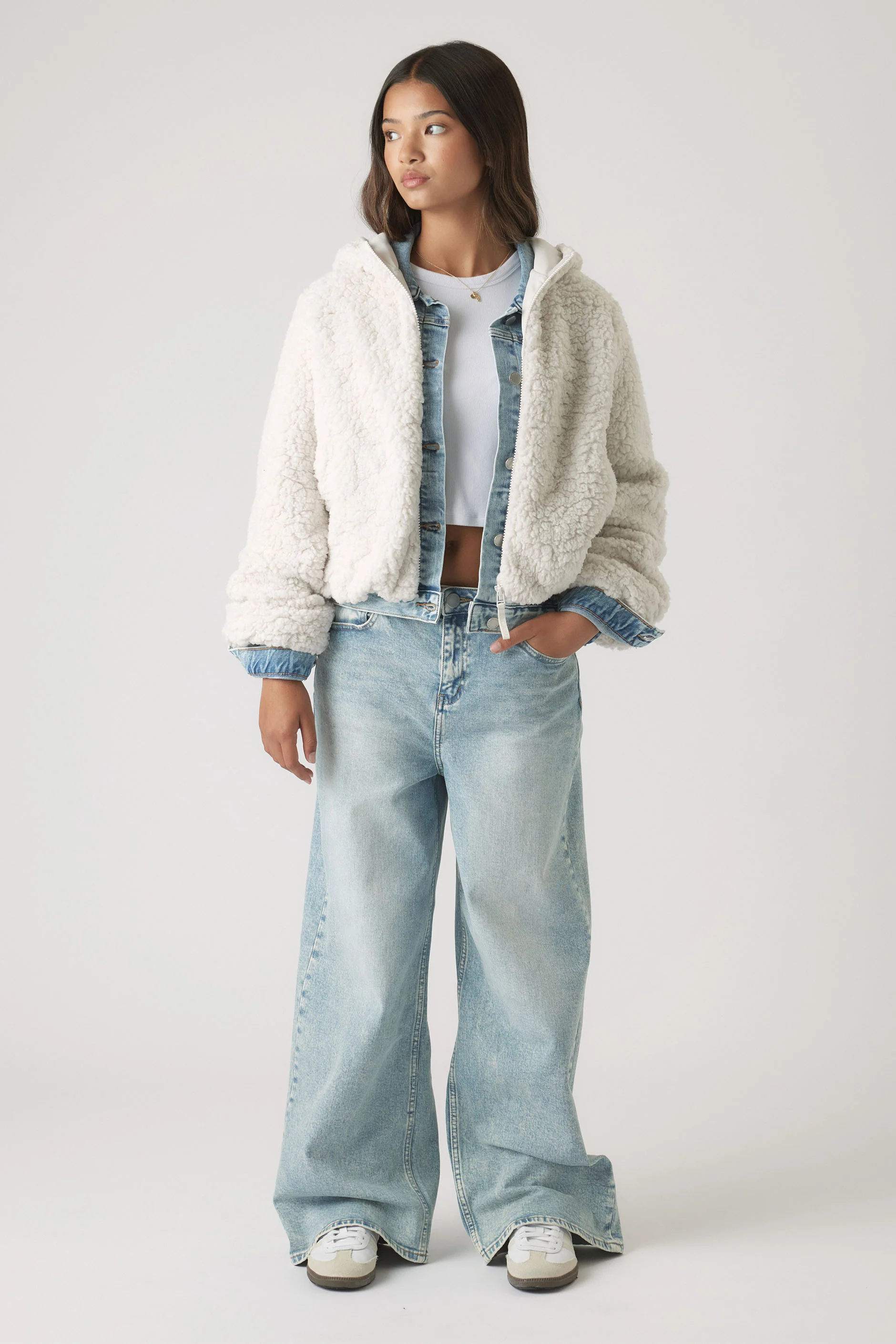 Girls Teddy Zip Up Hoodie
