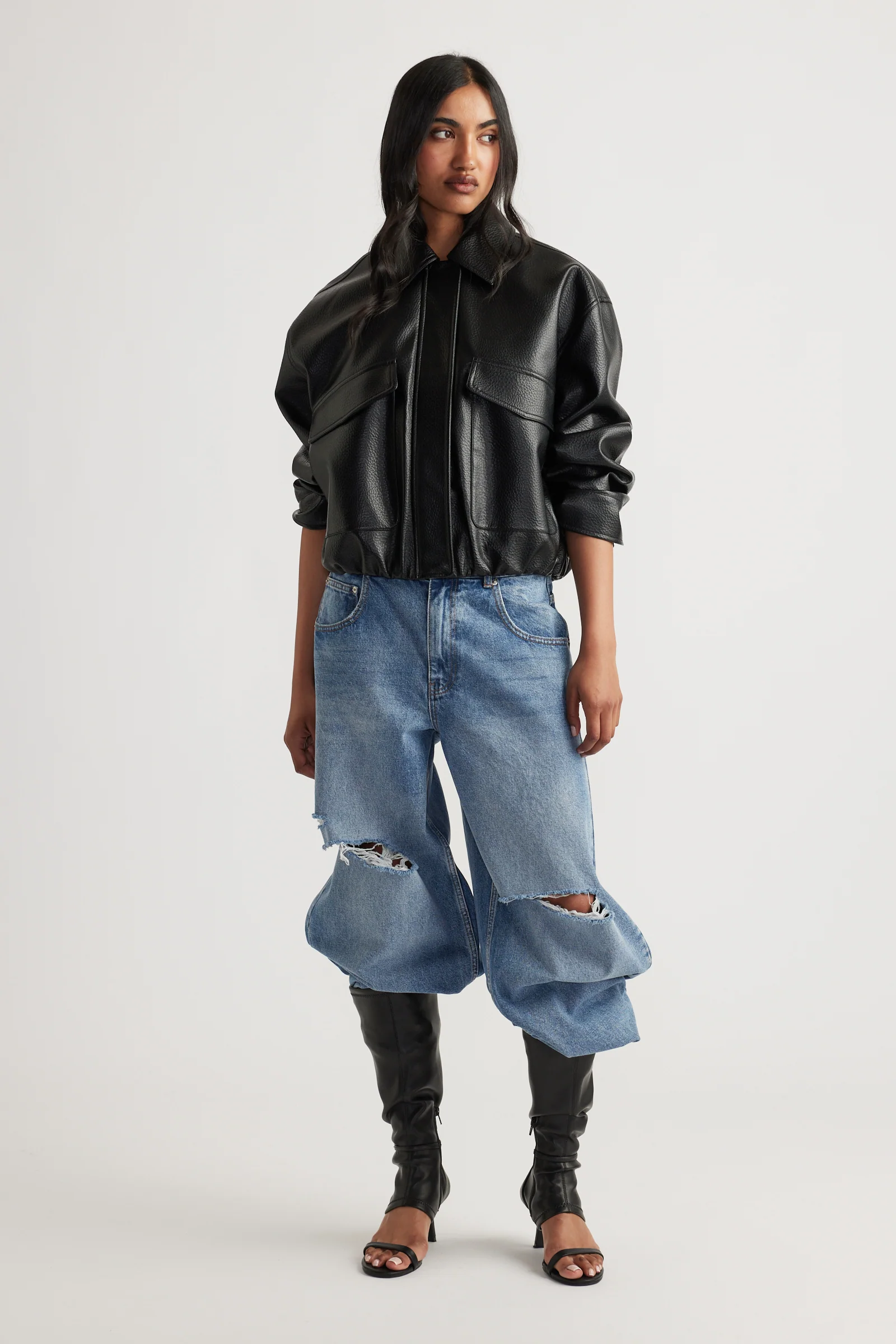 Reece Faux Leather Jacket - Image 2