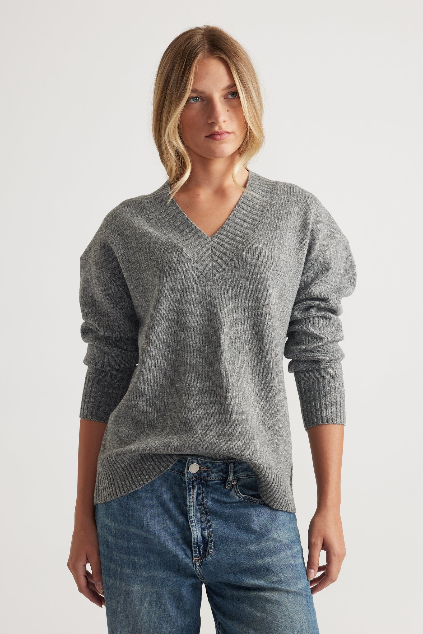 V Neck Knit Jumper - Image 2