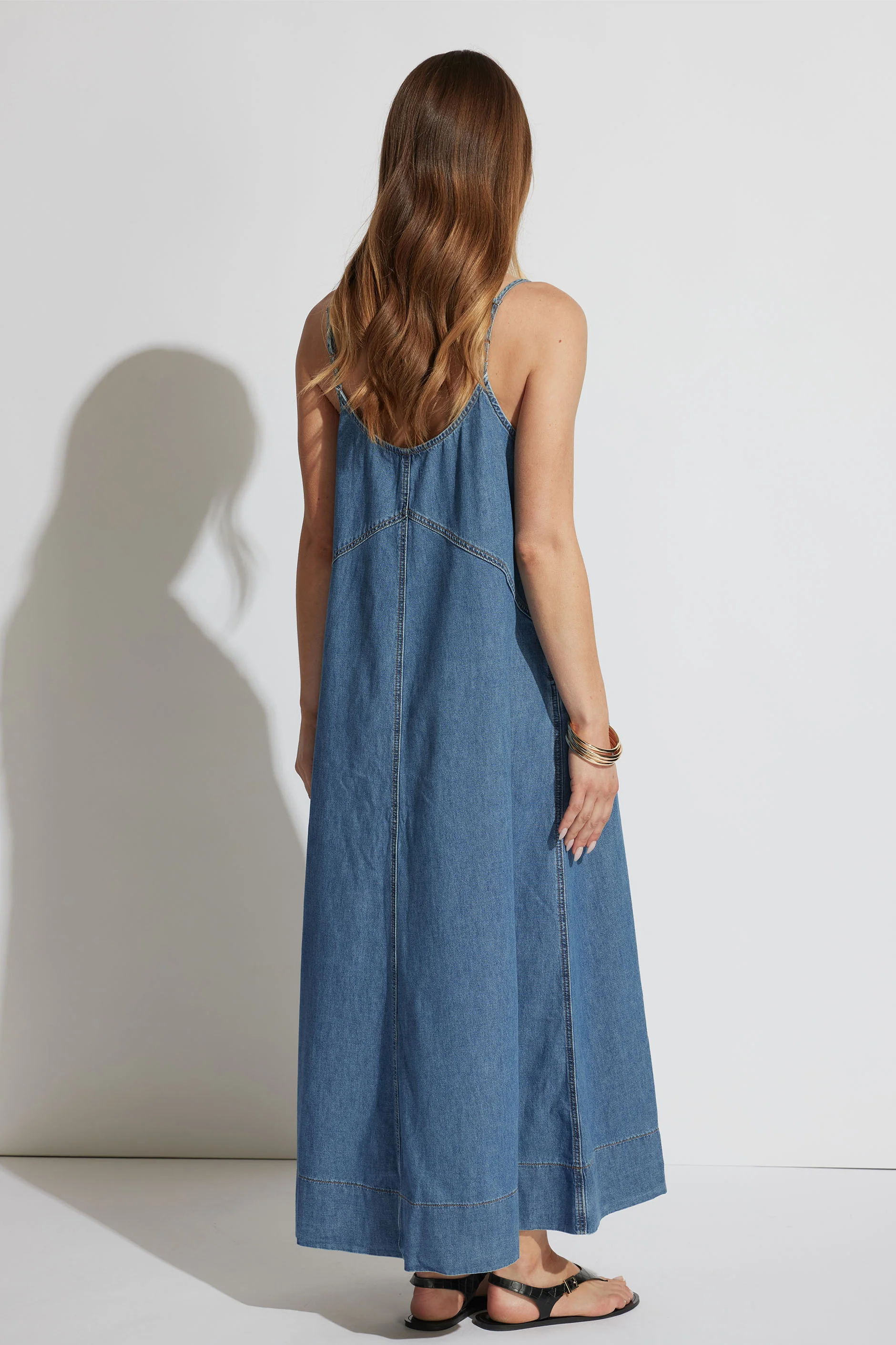 Vanessa V Neck Denim Dress - Image 3